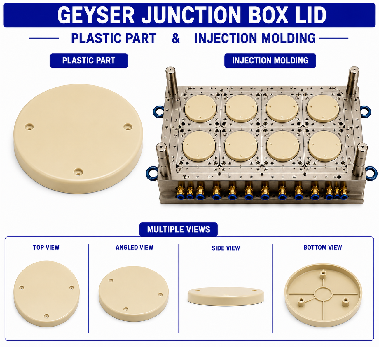 Geyser Plastic Junction Box Lid Mould and Moulding Service